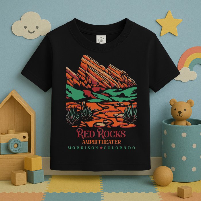 Red Rocks Amphitheater Morrison Colorado Poster Art Toddler T-Shirt