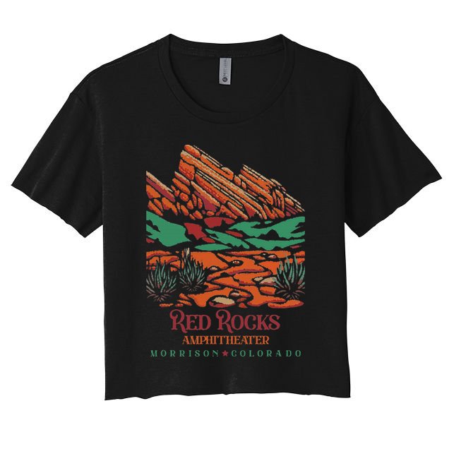 Red Rocks Amphitheater Morrison Colorado Poster Art Crop Top
