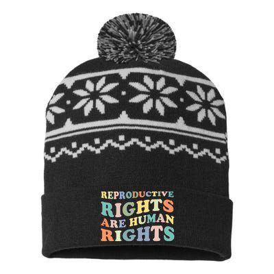 R.E.P.R.O.D.U.C.T.I.V.E Rights Are Human Rights USA-Made Snowflake Beanie