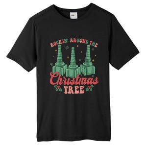 Retro Rockin Around The Christmas Tree Respiratory Therapist Gift Tall Fusion ChromaSoft Performance T-Shirt