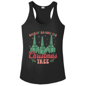 Retro Rockin Around The Christmas Tree Respiratory Therapist Gift Ladies PosiCharge Competitor Racerback Tank