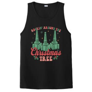 Retro Rockin Around The Christmas Tree Respiratory Therapist Gift PosiCharge Competitor Tank