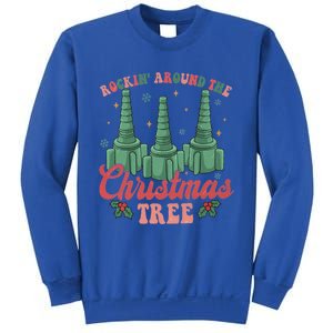 Retro Rockin Around The Christmas Tree Respiratory Therapist Gift Sweatshirt