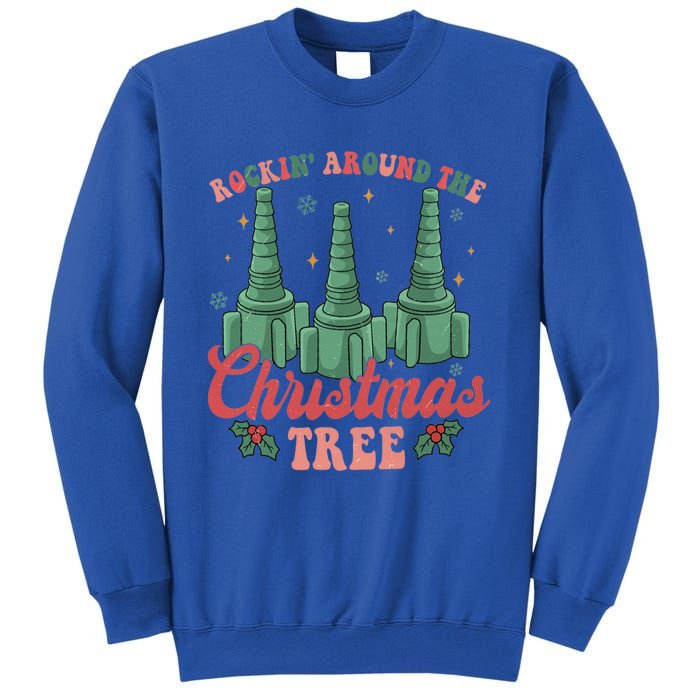 Retro Rockin Around The Christmas Tree Respiratory Therapist Gift Sweatshirt