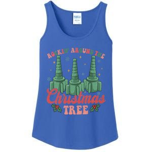 Retro Rockin Around The Christmas Tree Respiratory Therapist Gift Ladies Essential Tank