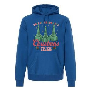 Retro Rockin Around The Christmas Tree Respiratory Therapist Gift Premium Hoodie