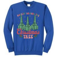 Retro Rockin Around The Christmas Tree Respiratory Therapist Gift Tall Sweatshirt