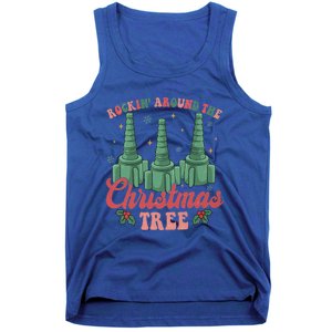 Retro Rockin Around The Christmas Tree Respiratory Therapist Gift Tank Top