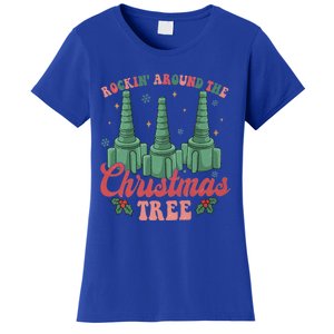 Retro Rockin Around The Christmas Tree Respiratory Therapist Gift Women's T-Shirt