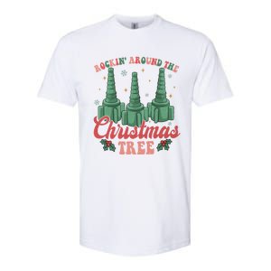 Retro Rockin Around The Christmas Tree Respiratory Therapist Gift Softstyle CVC T-Shirt