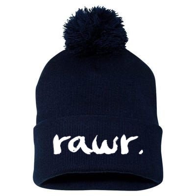 RAWR Pom Pom 12in Knit Beanie