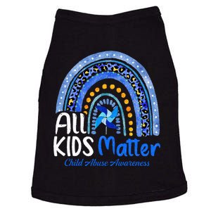 Retro Rainbow All Matter Pinwheel Child Abuse Awareness Doggie Tank