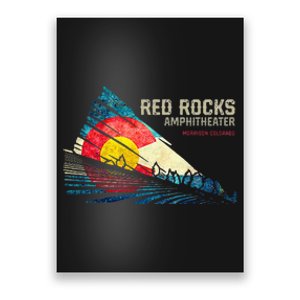 Red Rocks Amphitheater Colorado C State Flag Poster