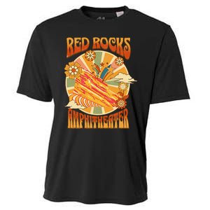 Red Rocks Amphitheater Colorado Hippie Poster Cooling Performance Crew T-Shirt