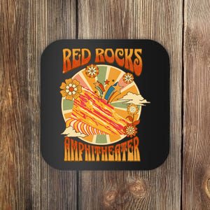 Red Rocks Amphitheater Colorado Hippie Poster Coaster