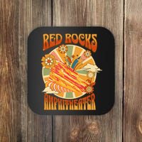 Red Rocks Amphitheater Colorado Hippie Poster Coaster