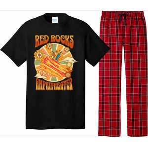 Red Rocks Amphitheater Colorado Hippie Poster Pajama Set