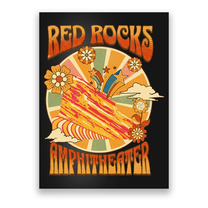 Red Rocks Amphitheater Colorado Hippie Poster Poster