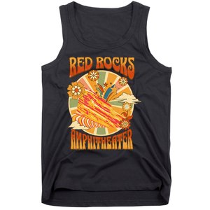 Red Rocks Amphitheater Colorado Hippie Poster Tank Top