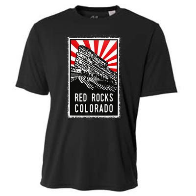 Red Rocks Amphitheater Colorado Poster Cooling Performance Crew T-Shirt