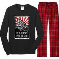 Red Rocks Amphitheater Colorado Poster Long Sleeve Pajama Set