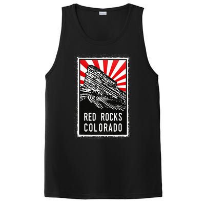 Red Rocks Amphitheater Colorado Poster PosiCharge Competitor Tank