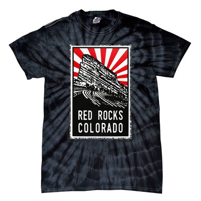 Red Rocks Amphitheater Colorado Poster Tie-Dye T-Shirt