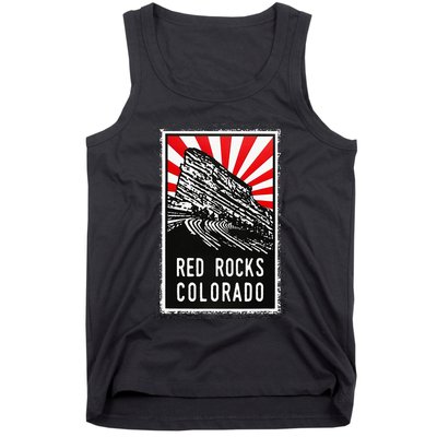 Red Rocks Amphitheater Colorado Poster Tank Top