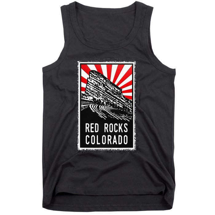 Red Rocks Amphitheater Colorado Poster Tank Top