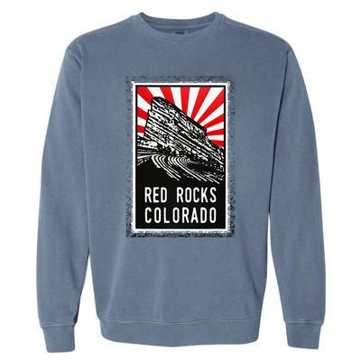 Red Rocks Amphitheater Colorado Poster Garment-Dyed Sweatshirt