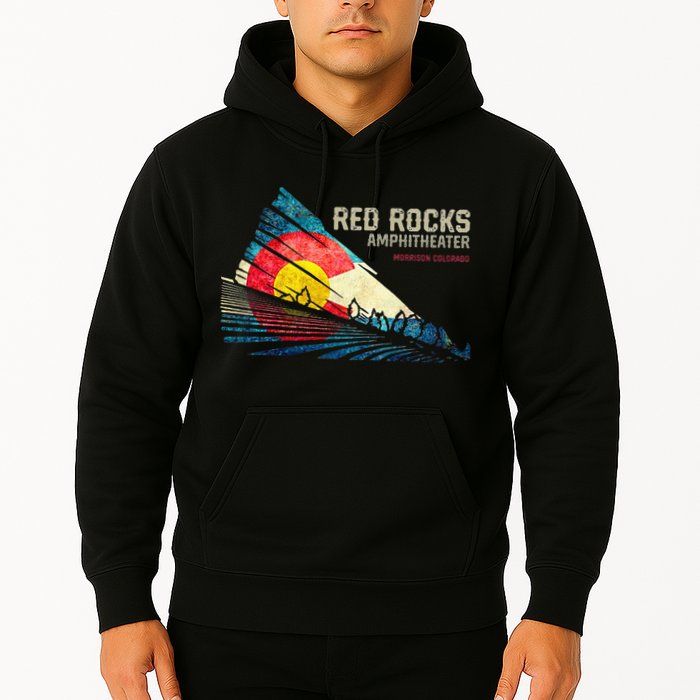 Red Rocks Amphitheater Colorado C State Flag Hoodie