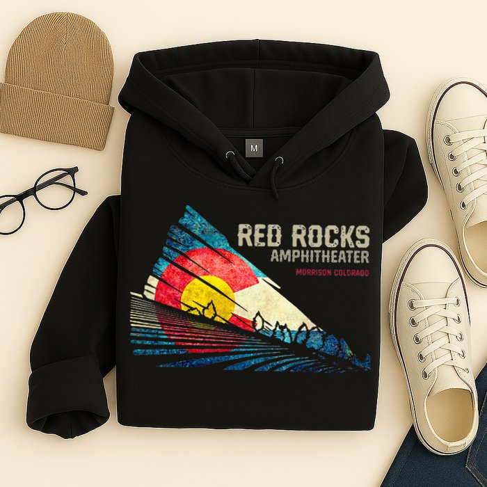 Red Rocks Amphitheater Colorado C State Flag Hoodie