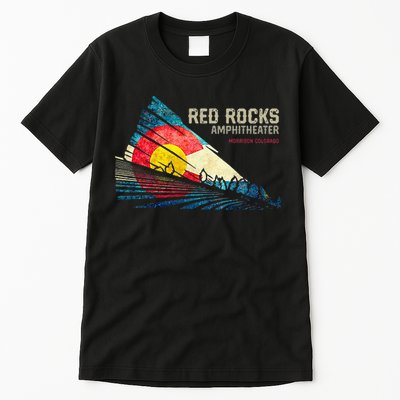 Red Rocks Amphitheater Colorado C State Flag Tall T-Shirt