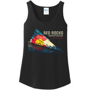 Red Rocks Amphitheater Colorado C State Flag Ladies Essential Tank