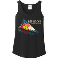 Red Rocks Amphitheater Colorado C State Flag Ladies Essential Tank