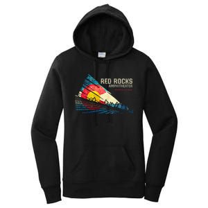 Red Rocks Amphitheater Colorado C State Flag Women's Pullover Hoodie