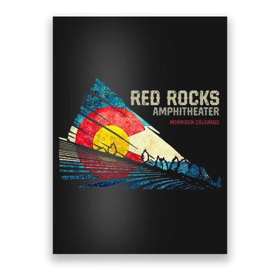 Red Rocks Amphitheater Colorado C State Flag Poster