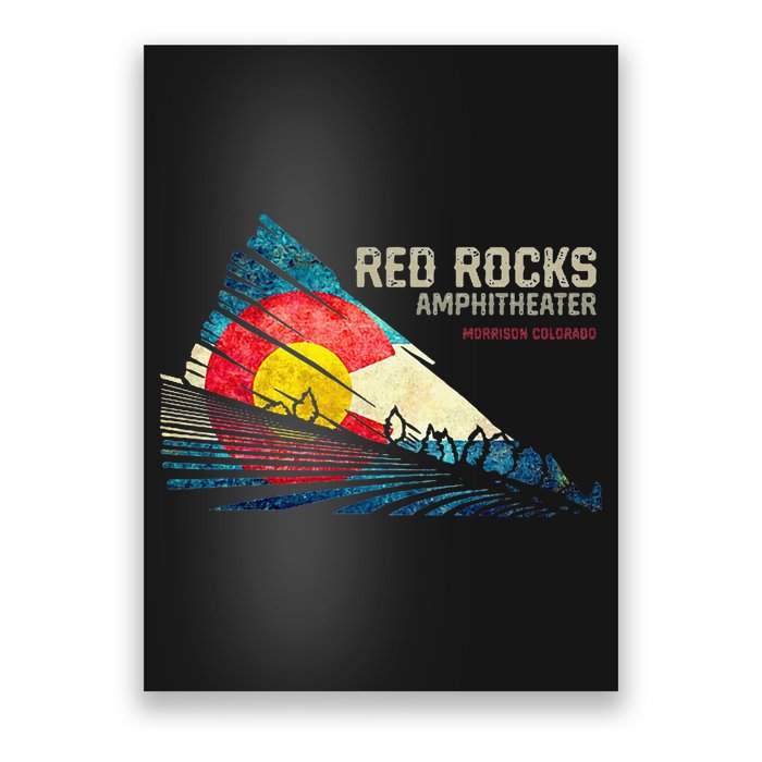 Red Rocks Amphitheater Colorado C State Flag Poster