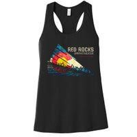 Red Rocks Amphitheater Colorado C State Flag Women's Racerback Tank