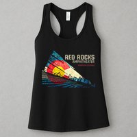 Red Rocks Amphitheater Colorado C State Flag Womens Tank Top