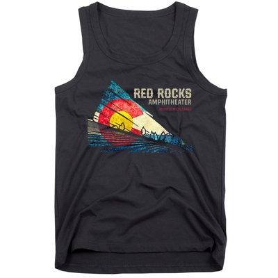 Red Rocks Amphitheater Colorado C State Flag Tank Top
