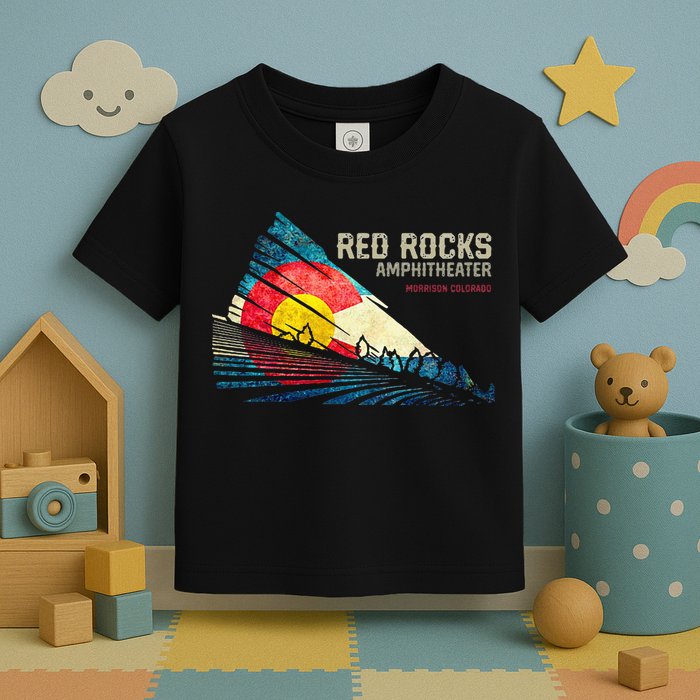 Red Rocks Amphitheater Colorado C State Flag Toddler T-Shirt