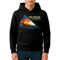 Red Rocks Amphitheater Colorado C State Flag Kids Hoodie