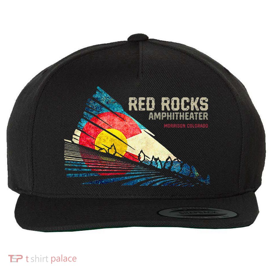 Red Rocks Amphitheater Colorado C State Flag Wool Snapback Cap