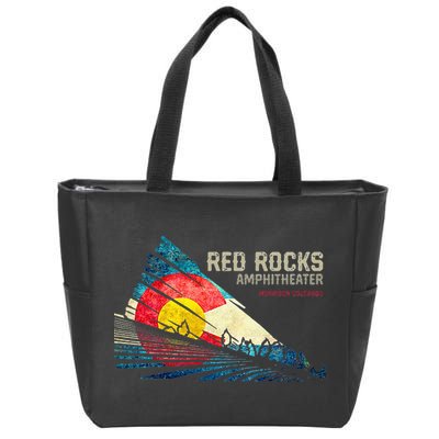 Red Rocks Amphitheater Colorado C State Flag Zip Tote Bag