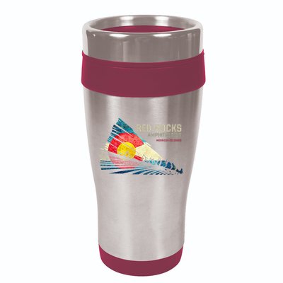 Red Rocks Amphitheater Colorado C State Flag 16oz Travel Tumbler