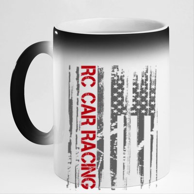 Rc Racing American Flag Remote Radio Controlled Rc Car Funny Gift 11oz Black Color Changing Mug