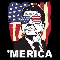 Ronald Reagan America Meriited Sta Flag Funny Unsates Hoodie Flatbill Hat