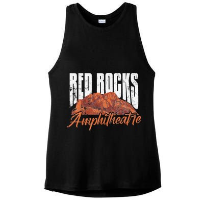 Red Rocks Amphitheatre Morrison Colorado Concerts Distressed Ladies PosiCharge Tri-Blend Wicking Tank