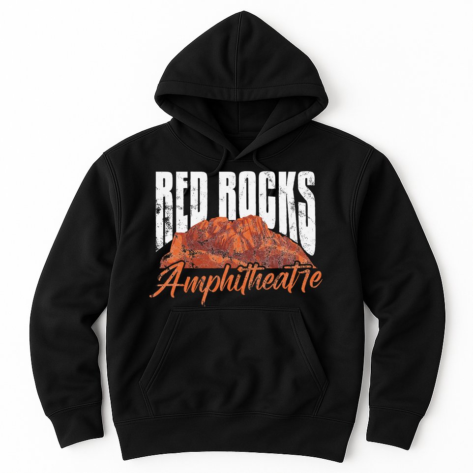 Red Rocks Amphitheatre Morrison Colorado Concerts Distressed Hoodie